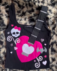 Skull Guitar Black Tank