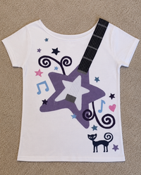 Star Guitar White Cat Tee