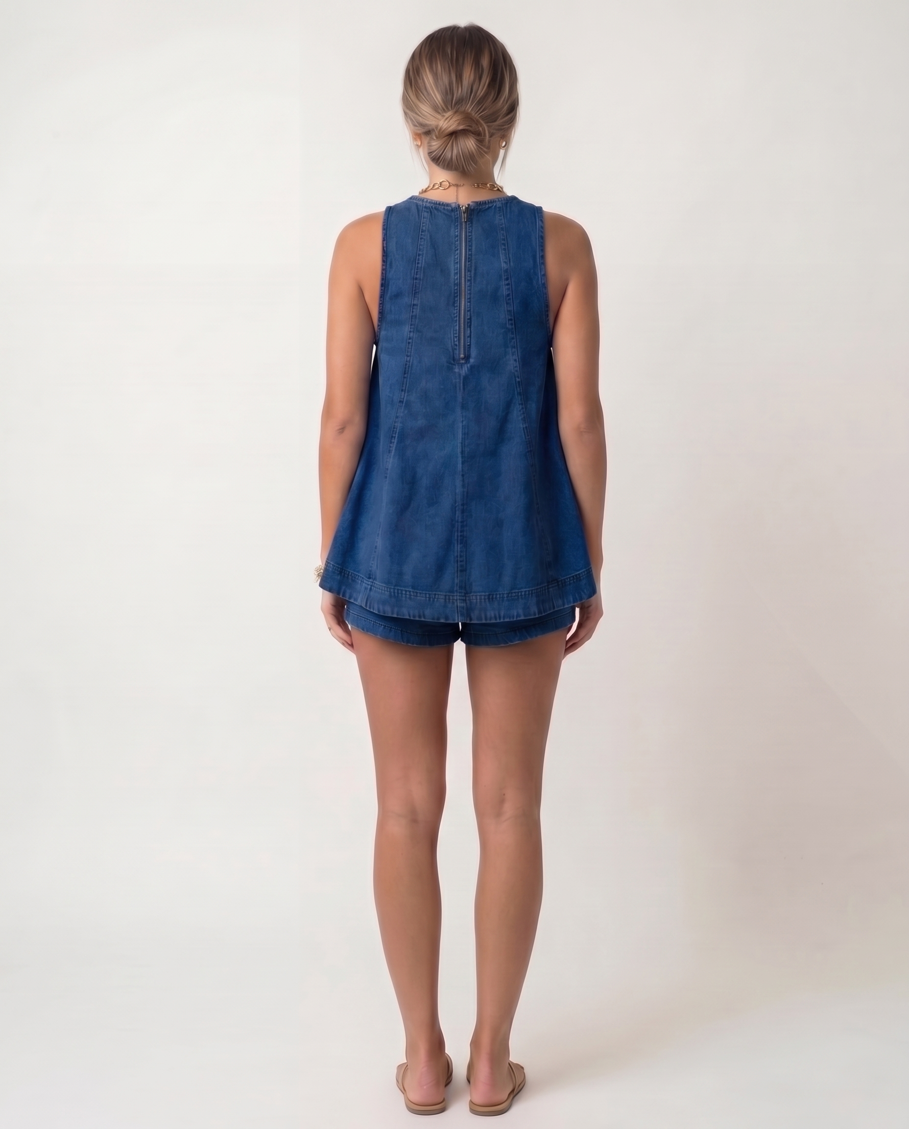 Denim Two-Piece Set