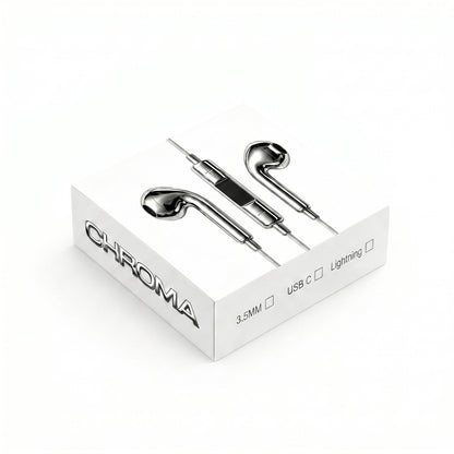 Chrome Pulse Wired Buds